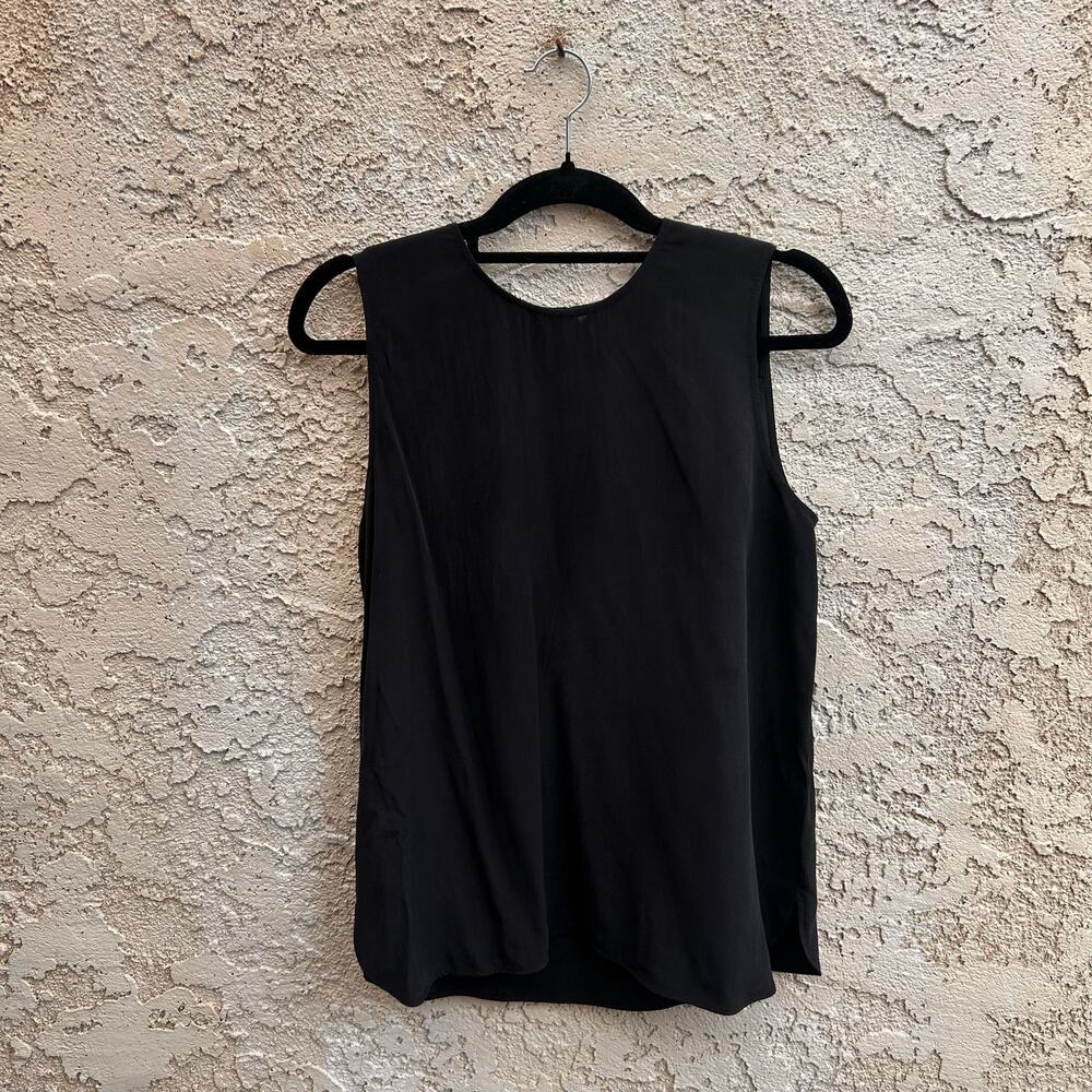 Everlane Black 100% Silk Sleeveless Blouse Top Size 10